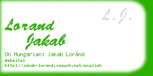 lorand jakab business card